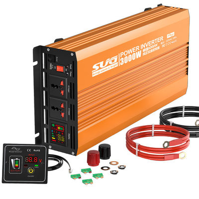 PV Power Inverter 3000W Pure Sine Wave Inverter With Remote Switch and Digital Display